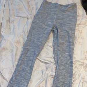 white and blue lululemon leggings